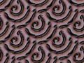 Seamless regular spirals pattern pink brown black diagonally