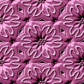 Seamless relief ornamental pattern in pink spectrum
