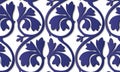 Seamless relief sculpture decoration retro pattern blue curve sp