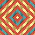 Seamless relief sculpture decoration retro pattern colorful check square geometry cross frame line kaleidoscope