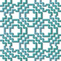 Seamless relief sculpture decoration retro pattern geometry sawtooth cross frame line kaleidoscope