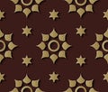 Seamless relief sculpture decoration retro pattern star geometry