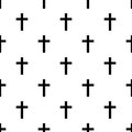 Seamless religious cross pattern on white