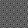 Seamless repeat geometric pattern black and white bricks Royalty Free Stock Photo