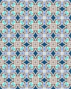 Seamless repeat pattern blue and brown elements