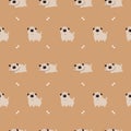 Seamless repeat pattern dog repeat pattern background Royalty Free Stock Photo