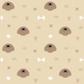 Seamless repeat pattern dog repeat pattern background Royalty Free Stock Photo