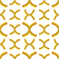 Seamless repeat pattern golden abstract in white background illustration Royalty Free Stock Photo