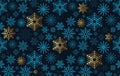 Seamless repeat pattern made of snowflakes