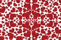 Seamless repeat pattern with red hearts, valentines day background with hearts, 3d hearts decoration design Royalty Free Stock Photo