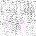 seamless repeat pattern with round shapes in pastel pink and black dots texture on white background. Modern and original textiles