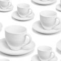 Seamless repeat pattern white porcelain cup Royalty Free Stock Photo