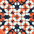 Seamless Repeatable Abstract Geometric Pattern of Geometric Shapes Generative AI