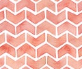 Seamless repeated pattern of cute artistic decorative ornamental zigzagged arrows or checkmark symbols Royalty Free Stock Photo