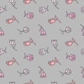 Roses seamless pattern, repeated svg vector