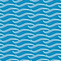 Seamless repeating background from abstract sea waves Royalty Free Stock Photo