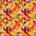 Seamless repeating background from multicolored triangles