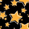 Seamless repeating background from stars Royalty Free Stock Photo