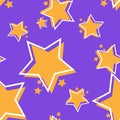 Seamless repeating background from stars Royalty Free Stock Photo
