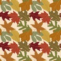 Seamless Repeating Fall Leaf Background