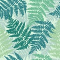 Seamless, repeating fern pattern background