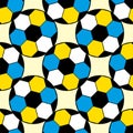 Seamless repeating of football soccer pattern illustration