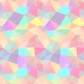 Seamless repeating geometric background pattern featuring soft pastel triangles in a vibrant low poly abstract design ideal for Royalty Free Stock Photo
