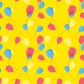 Seamless repeating pattern of balloons Royalty Free Stock Photo