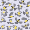 Seamless repeating pattern of birds Royalty Free Stock Photo