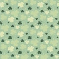 Seamless repeating pattern from clover to St. Patrick`s Day