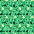 Seamless repeating pattern from clover to St. Patrick`s Day