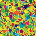 Seamless repeating pattern of color spots