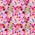 Seamless repeating pattern of colored circles Royalty Free Stock Photo