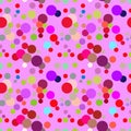 Seamless repeating pattern of colored circles Royalty Free Stock Photo