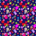 Seamless repeating pattern of colored circles Royalty Free Stock Photo