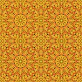 Seamless repeating pattern of colored mandala Royalty Free Stock Photo