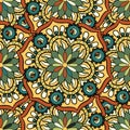 Seamless repeating pattern consisting of colored mandal Royalty Free Stock Photo