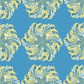 Seamless repeating pattern consisting of colored mandal Royalty Free Stock Photo