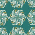 Seamless repeating pattern consisting of colored mandal Royalty Free Stock Photo