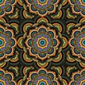 Seamless repeating pattern consisting of colored mandal.Vector Royalty Free Stock Photo