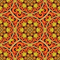 Seamless repeating pattern consisting of colored mandal Royalty Free Stock Photo