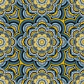 Seamless repeating pattern consisting of colored mandala Royalty Free Stock Photo