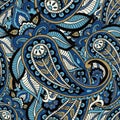 Seamless repeating pattern consisting of colored patterns buta