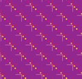 Seamless repeating pattern of crosses and dots Royalty Free Stock Photo