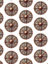 Viking Shields Repeating Pattern, Digital Illustration Royalty Free Stock Photo