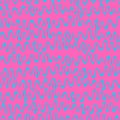 Seamless pattern with hand drawn futuristic bright curved and rounded shapes