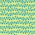 Seamless pattern with hand drawn futuristic bright curved and rounded shapes