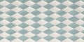 Teal and white diamond pattern with wood grain texture geometric Royalty Free Stock Photo