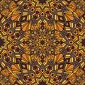 Seamless repeating pattern from the mandala Royalty Free Stock Photo