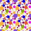 Seamless repeating pattern of multi-colored circles Royalty Free Stock Photo